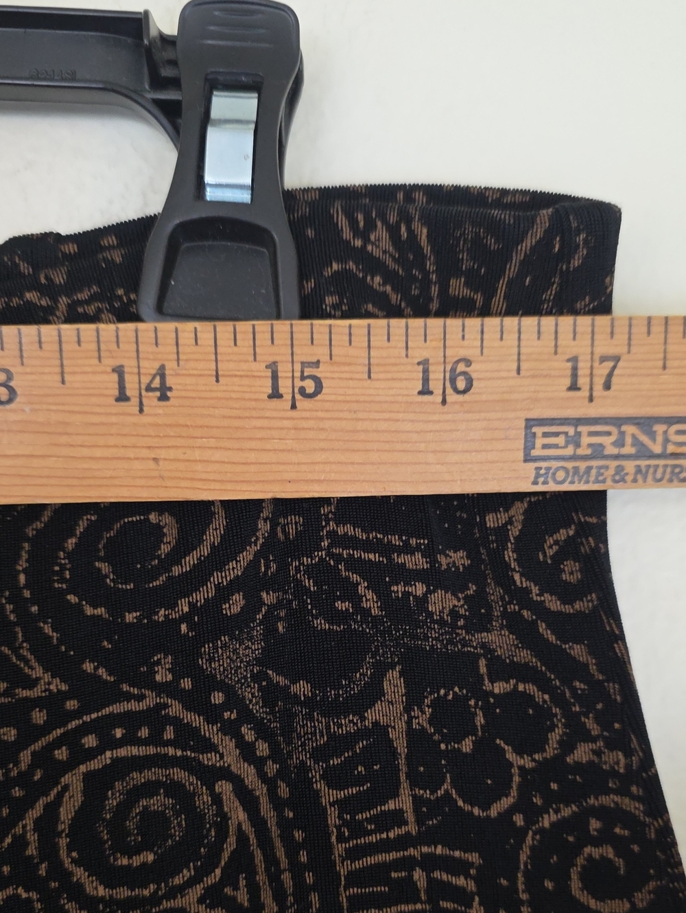 Coldwater Creek Artsy Black & Tan A-Line Stretchy Maxi Skirt XL - Picture 4 of 8
